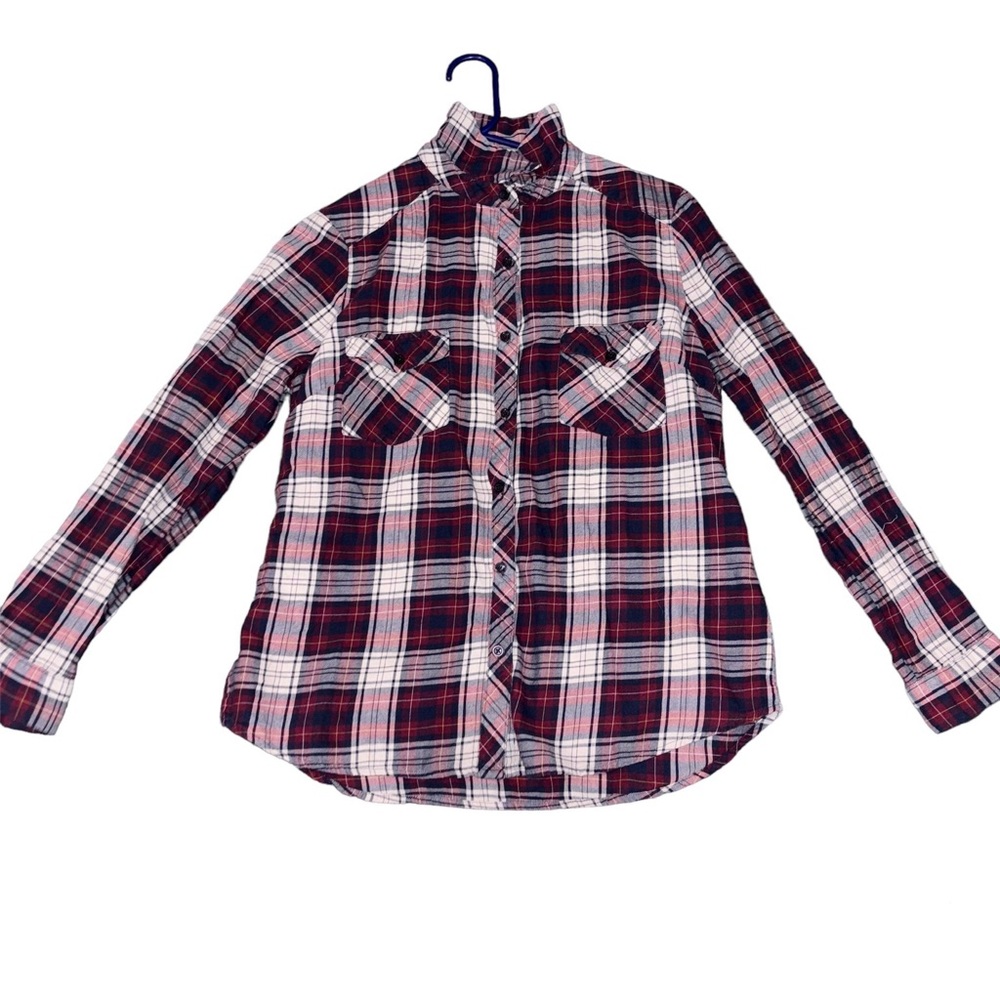 JOE BOXER Women's Plaid Long sleeve Button Up SZ large